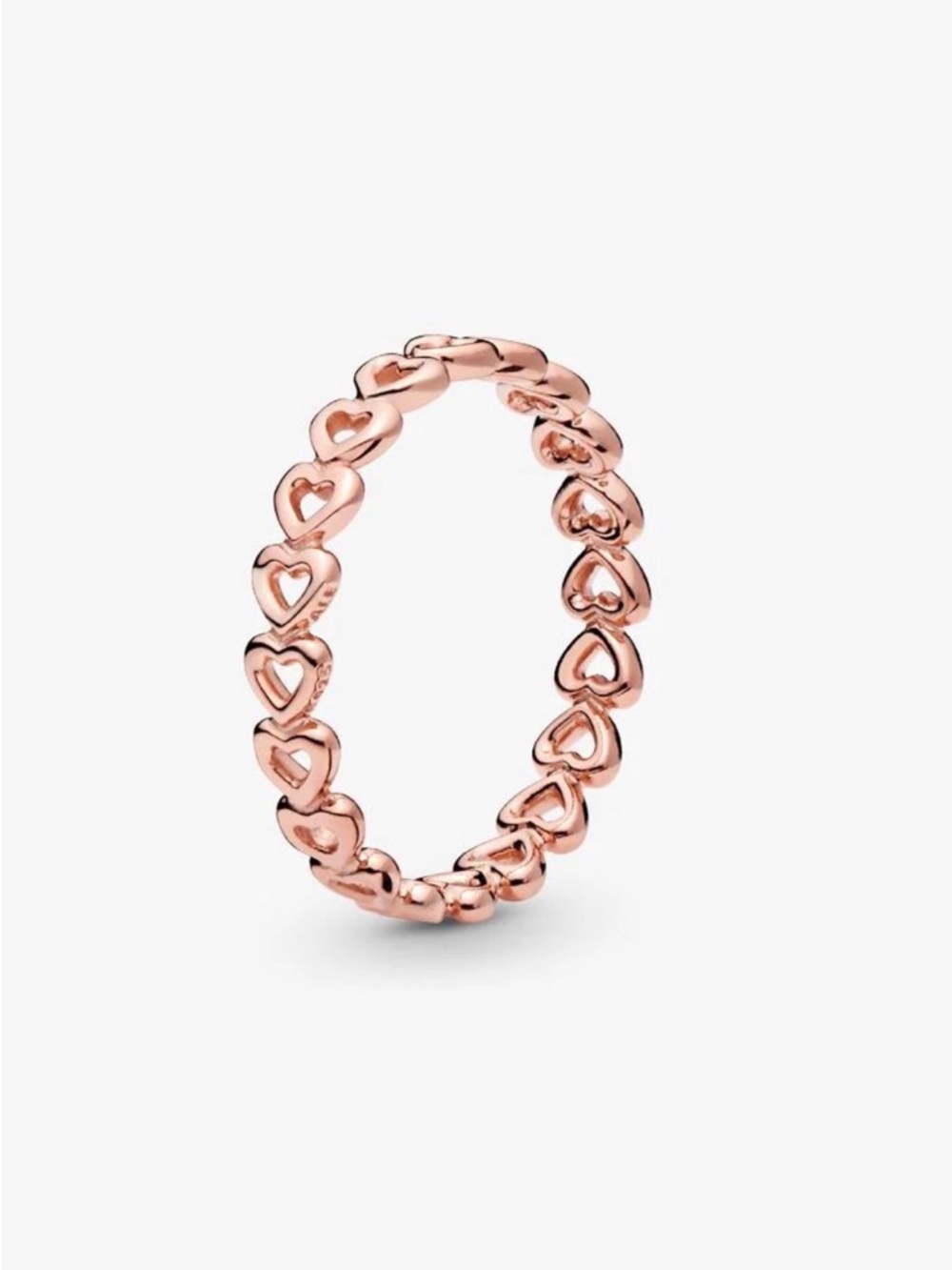 PANDORA Rose Gold Heart Ring slightly tarnished - Women Jewelry - Size 6